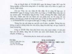 THÔNG BÁO HS CB HỢP QUY